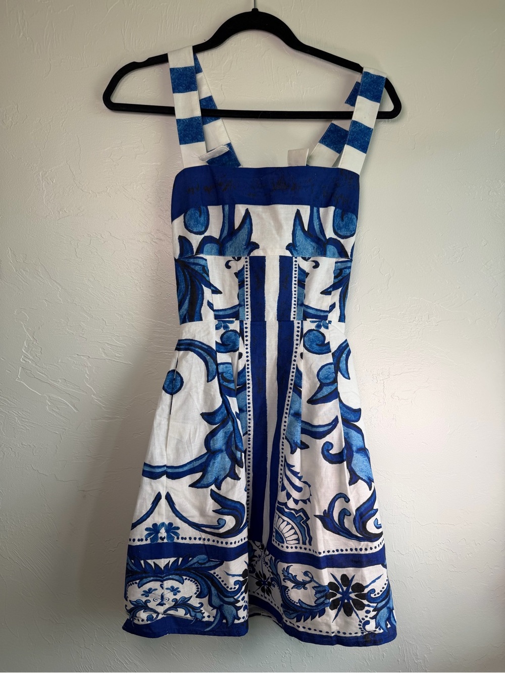 Mia Milani Maegan mini dress in sapphire/white zayna sz xs - Picture 4 of 9